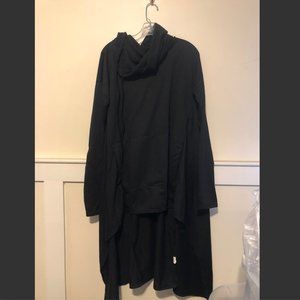 Cowl neck extra long sweater